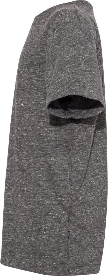 Left View of Smoke Melange Youth Harborside Mélange Tee - 6191