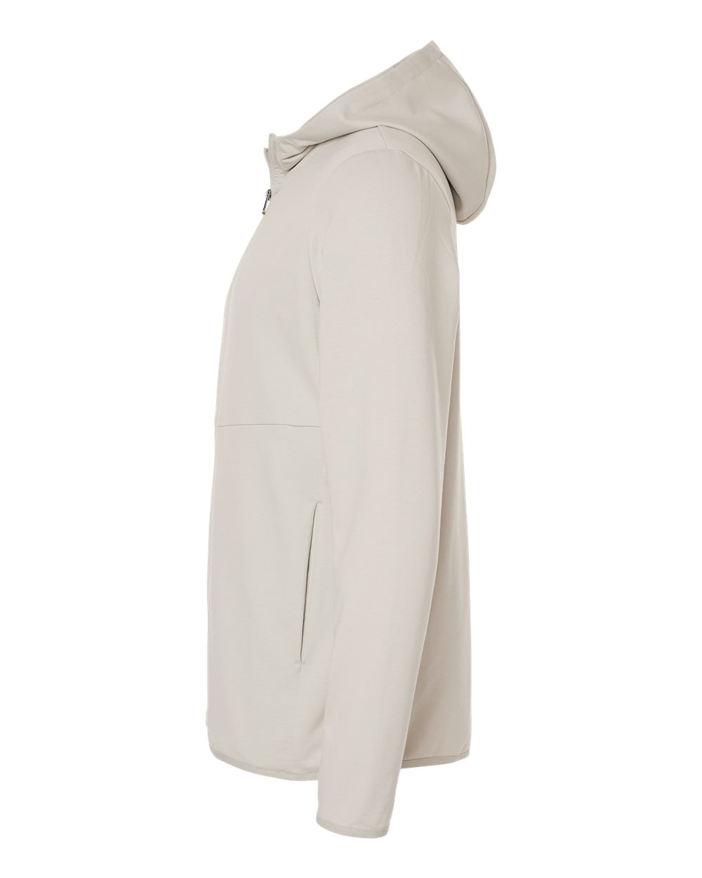 Left View of Smoke Perform Full-Zip Hooded Sweatshirt - EXP30PZ