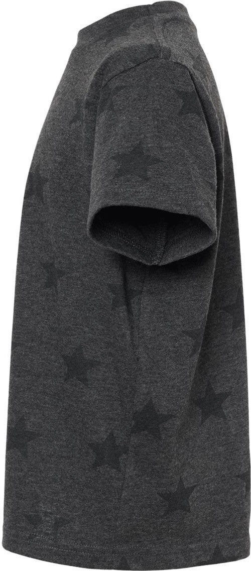 Left View of Smoke Star Toddler Star Print Tee - 3029