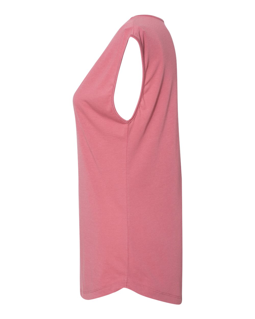 Left View of Smoked Paprika Women's Festival Sleeveless Deep V-Neck T-Shirt - 5040