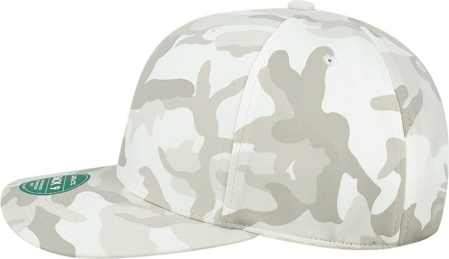 Left View of Snow Camo Back Nine Cap - B9A