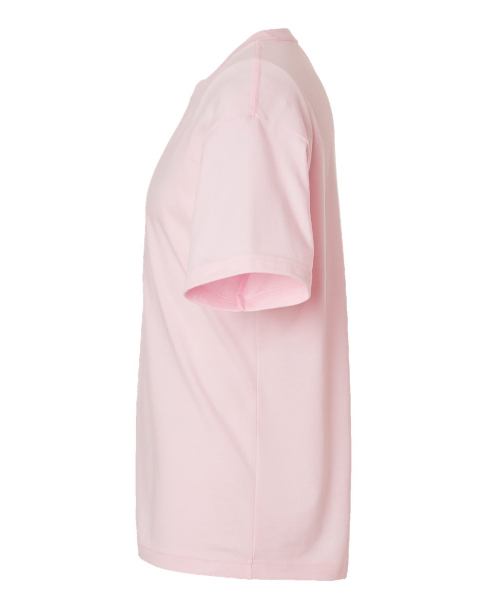 Left View of Soft Pink 6 oz. Heavyweight Tee - 3010