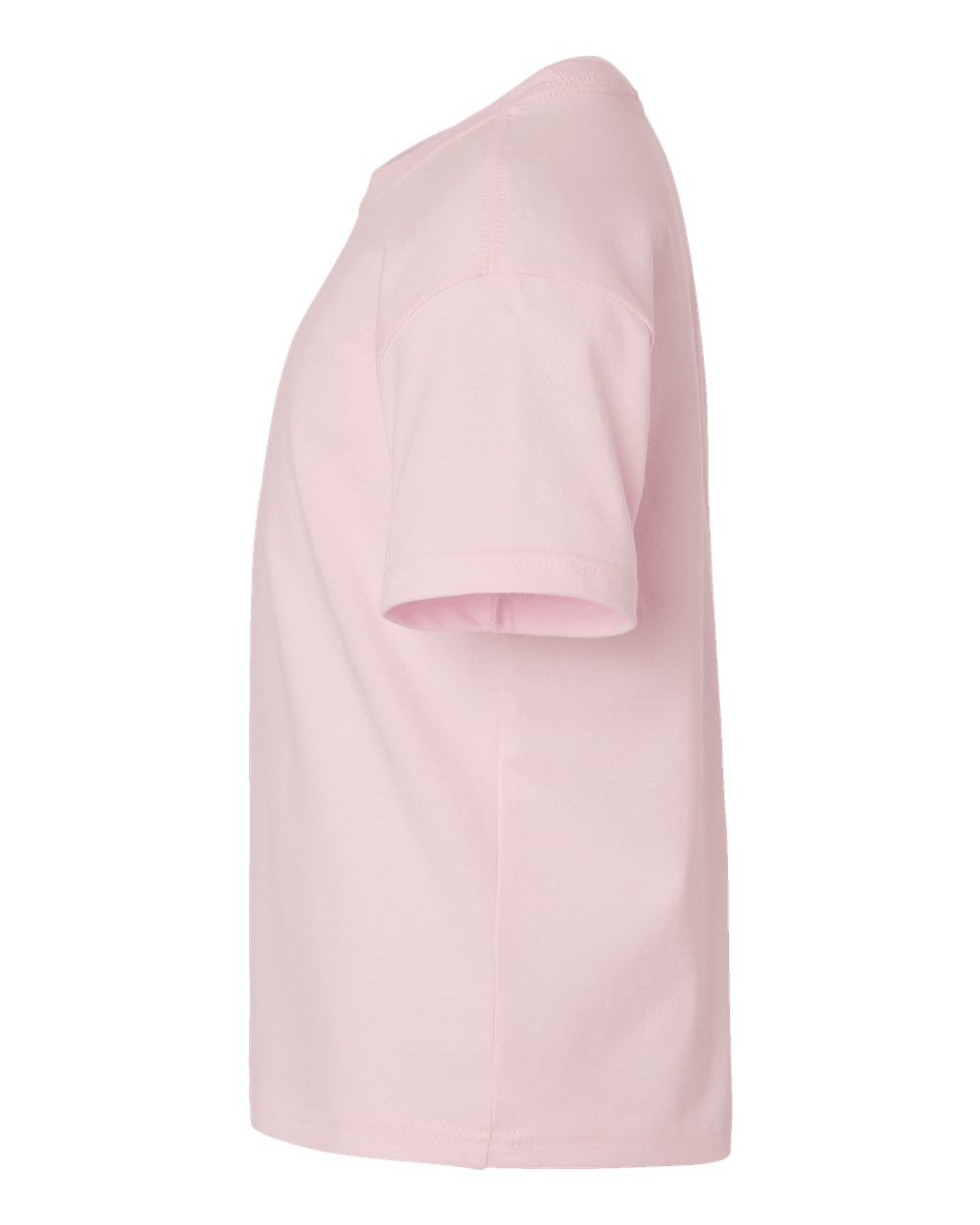 Left View of Soft Pink Youth 6oz. Heavyweight Tee - 3010Y
