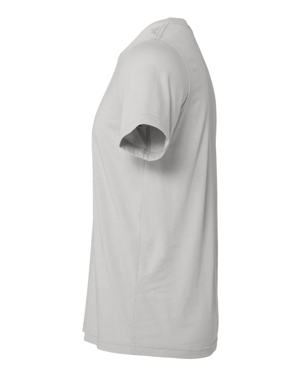 Left View of Solid Athletic Grey Jersey Tee - 3001