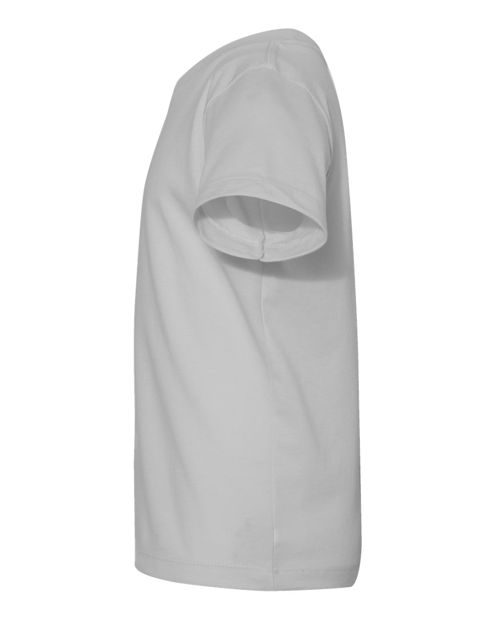 Left View of Solid Athletic Grey Toddler Jersey Tee - 3001T