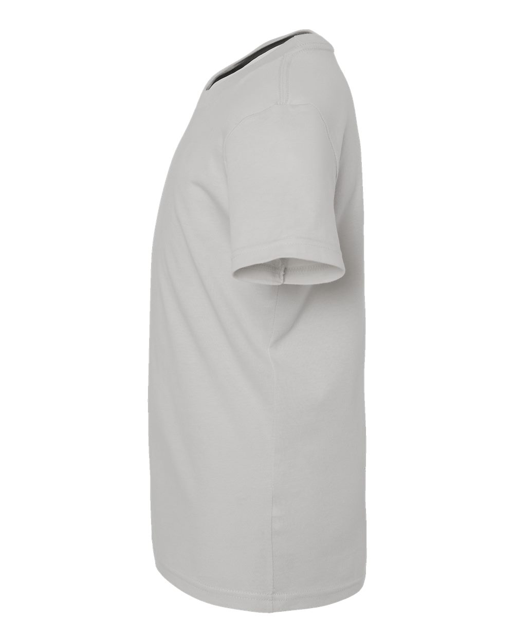 Left View of Solid Athletic Grey Youth Jersey Tee - 3001Y