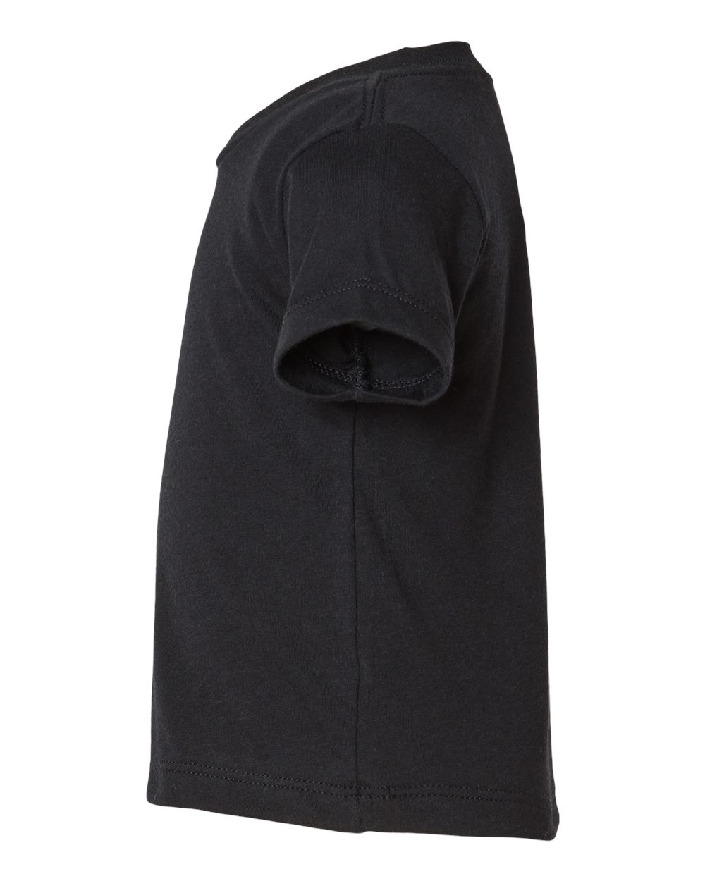 Left View of Solid Black Triblend Infant Triblend Tee - 3413B