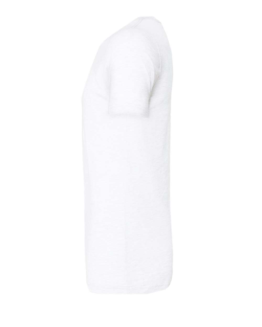 Left View of Solid White Triblend Triblend Tee - 3413