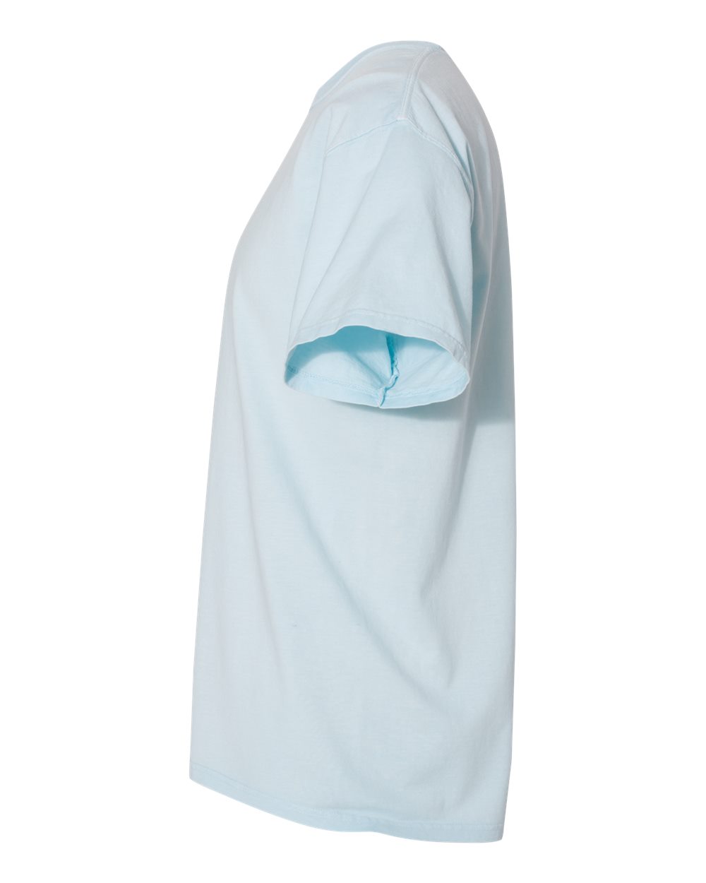 Left View of Soothing Blue Garment-Dyed T-Shirt - GDH100