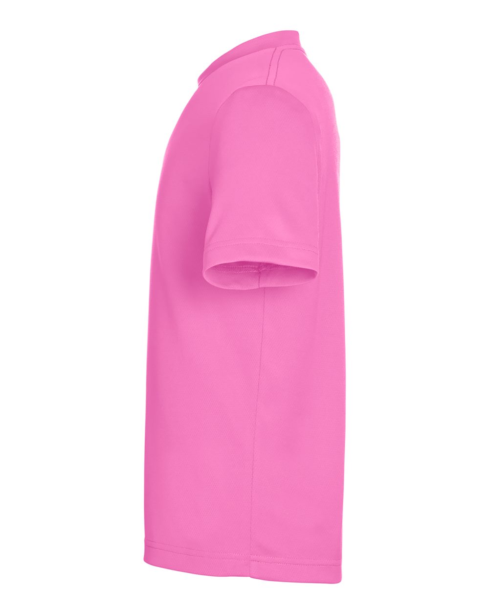 Left View of Sport Charity Pink Youth Zone Performance Mesh T-Shirt - TT15Y