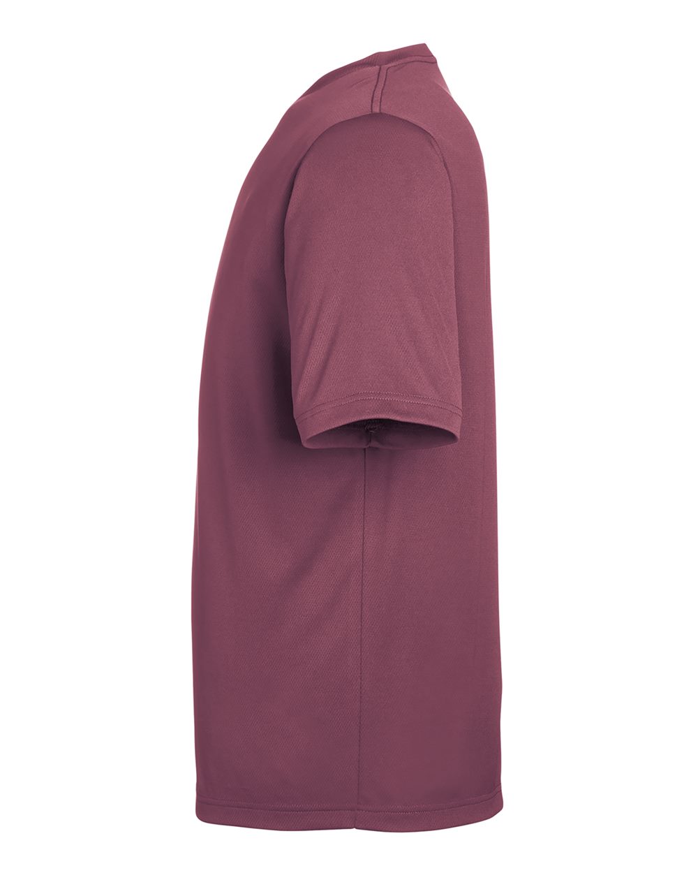 Left View of Sport Dark Maroon Men's Zone Performance Mesh T-Shirt - TT15