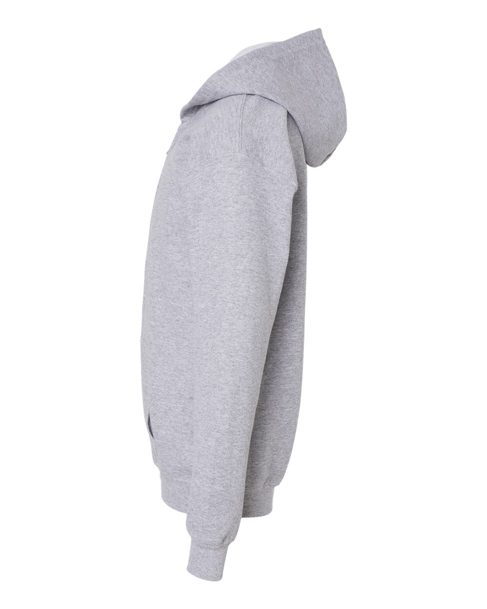 Left View of Sport Grey Heavy Blend™ Youth Full-Zip Hooded Sweatshirt - 18600B