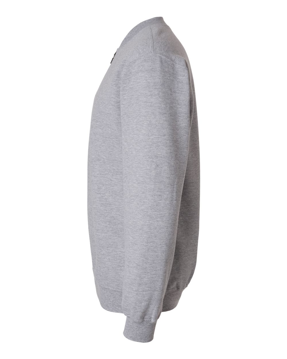 Left View of Sport Grey Softstyle® Midweight 1/4 Zip Sweatshirt - SF008