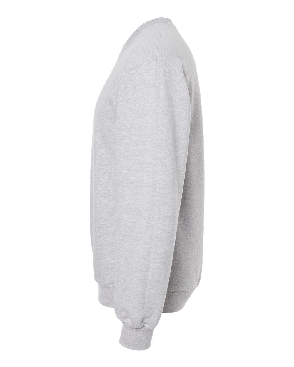 Left View of Sport Grey Softstyle® Midweight Crewneck Sweatshirt - SF000