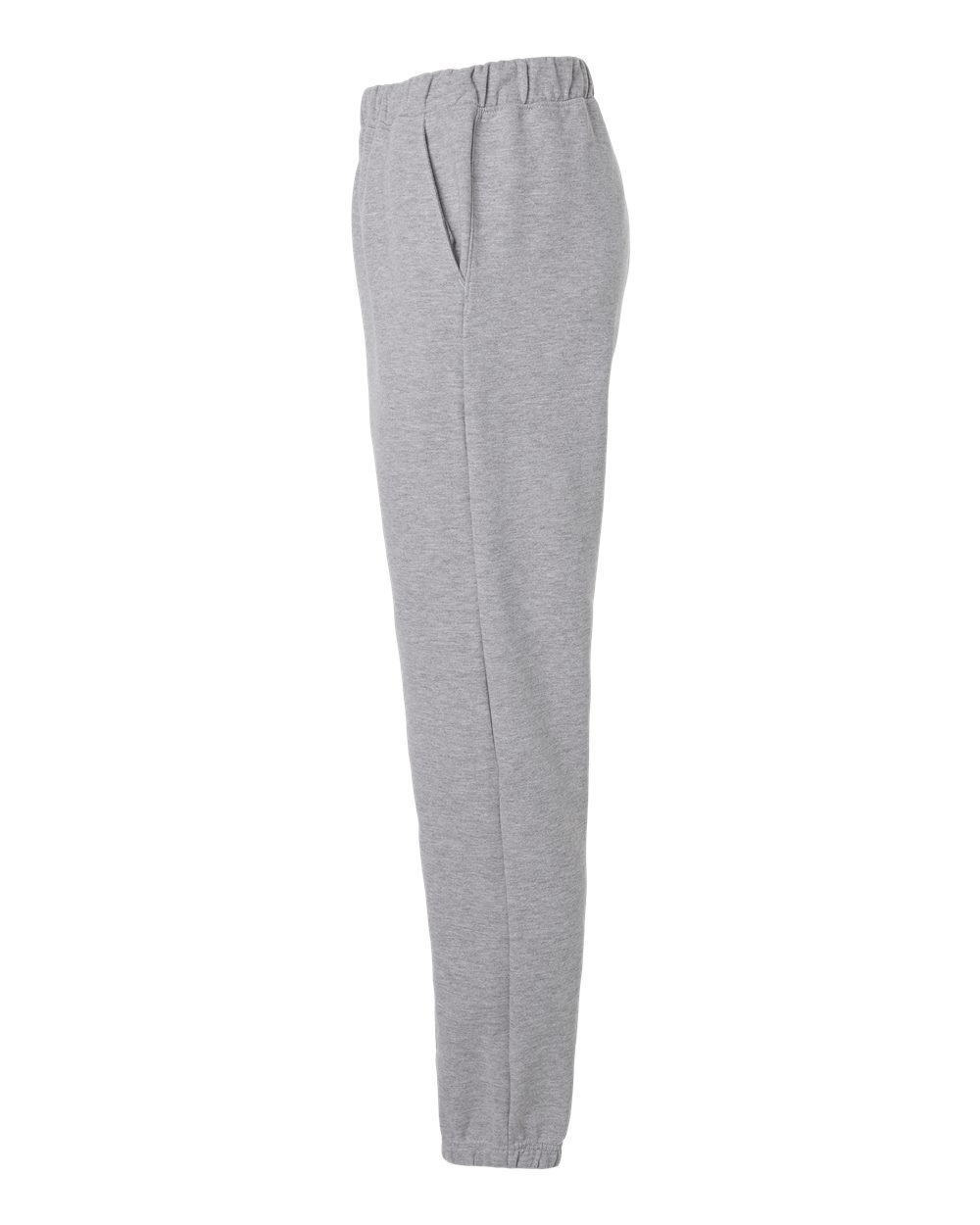 Left View of Sport Grey Softstyle® Midweight Pocket Sweatpants - SF100
