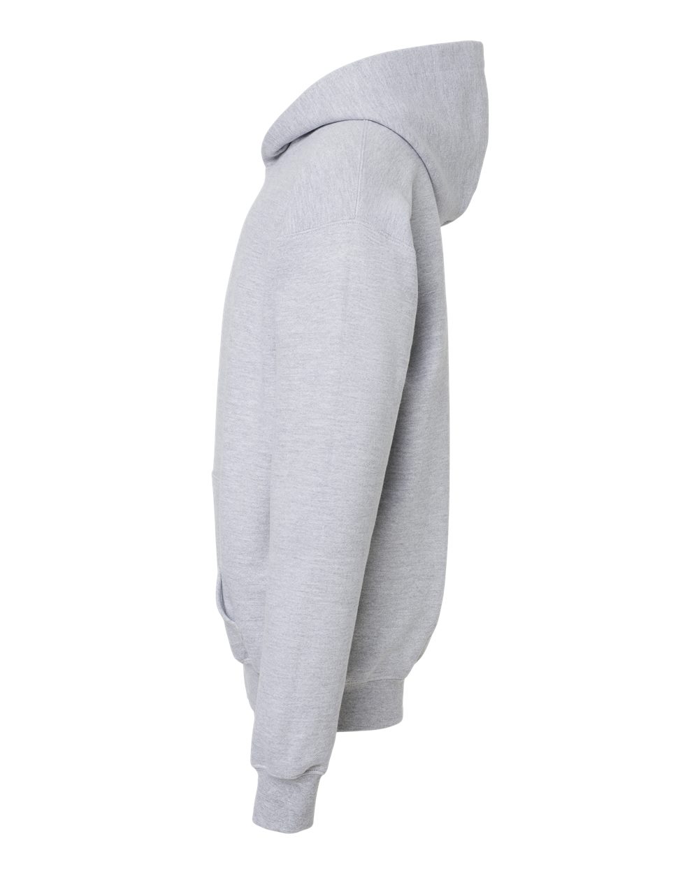 Left View of Sport Grey Softstyle® Youth Midweight Hooded Sweatshirt - SF500B