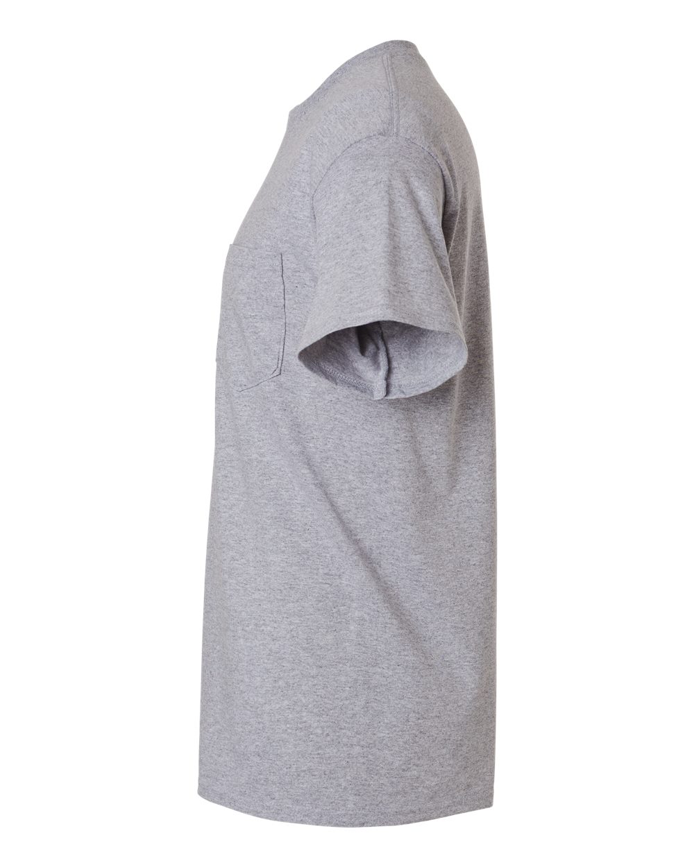 Left View of Sport Grey Ultra Cotton® Pocket T-Shirt - 2300