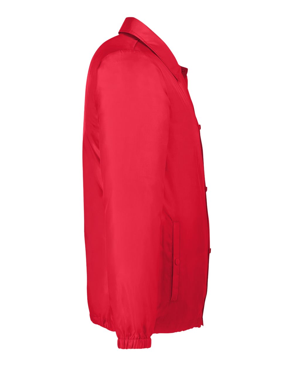 Left View of Sport Red Unisex Zone Protect Coaches Jacket - TT75