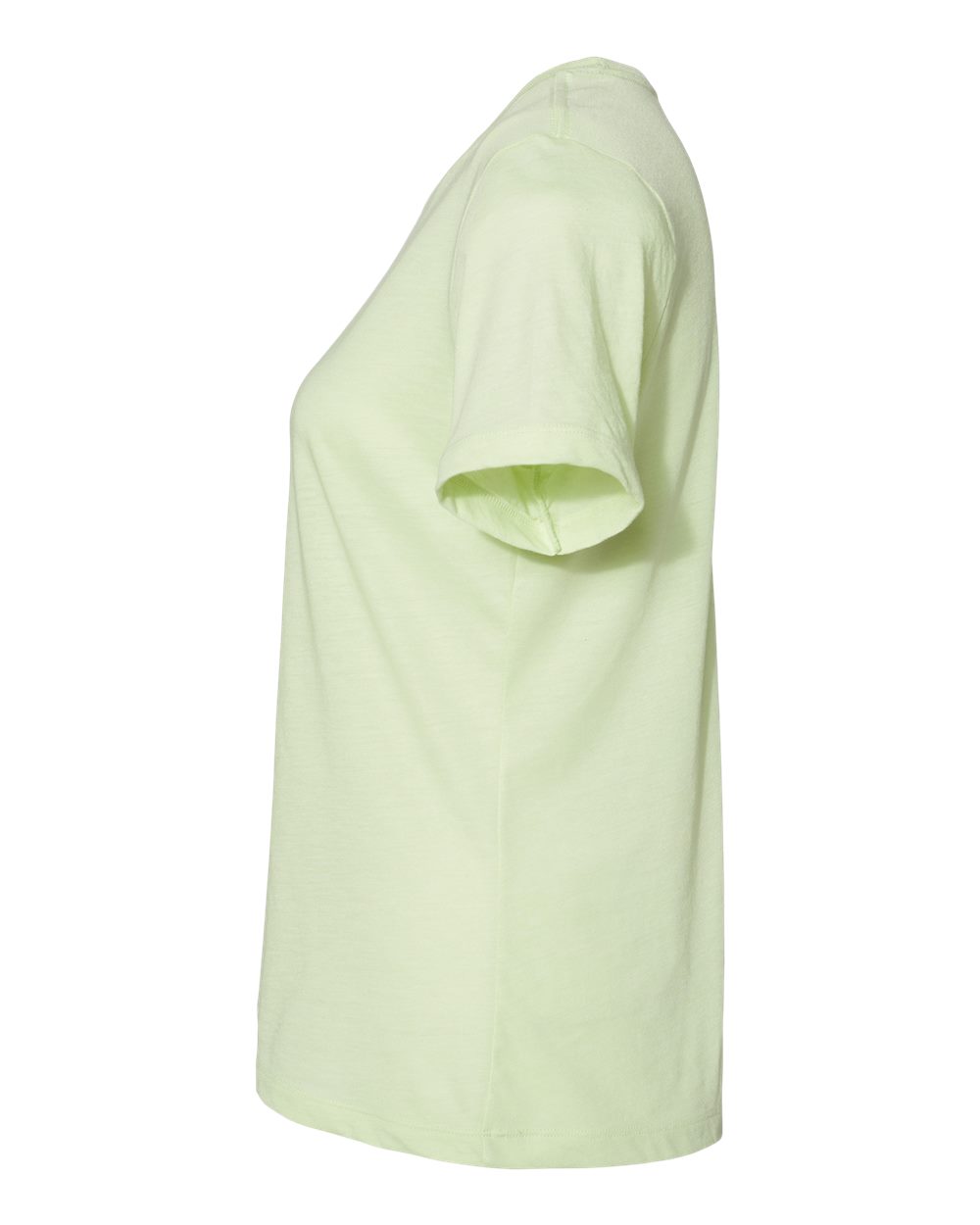 Left View of Spring Green Triblend Women’s Relaxed Fit Triblend Tee - 6413