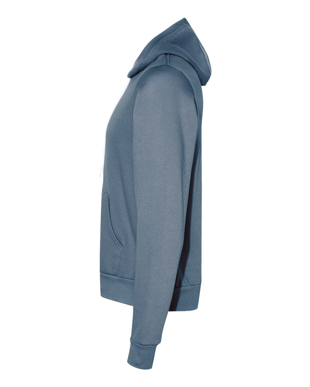 Left View of Steel Blue Sponge Fleece Hoodie - 3719