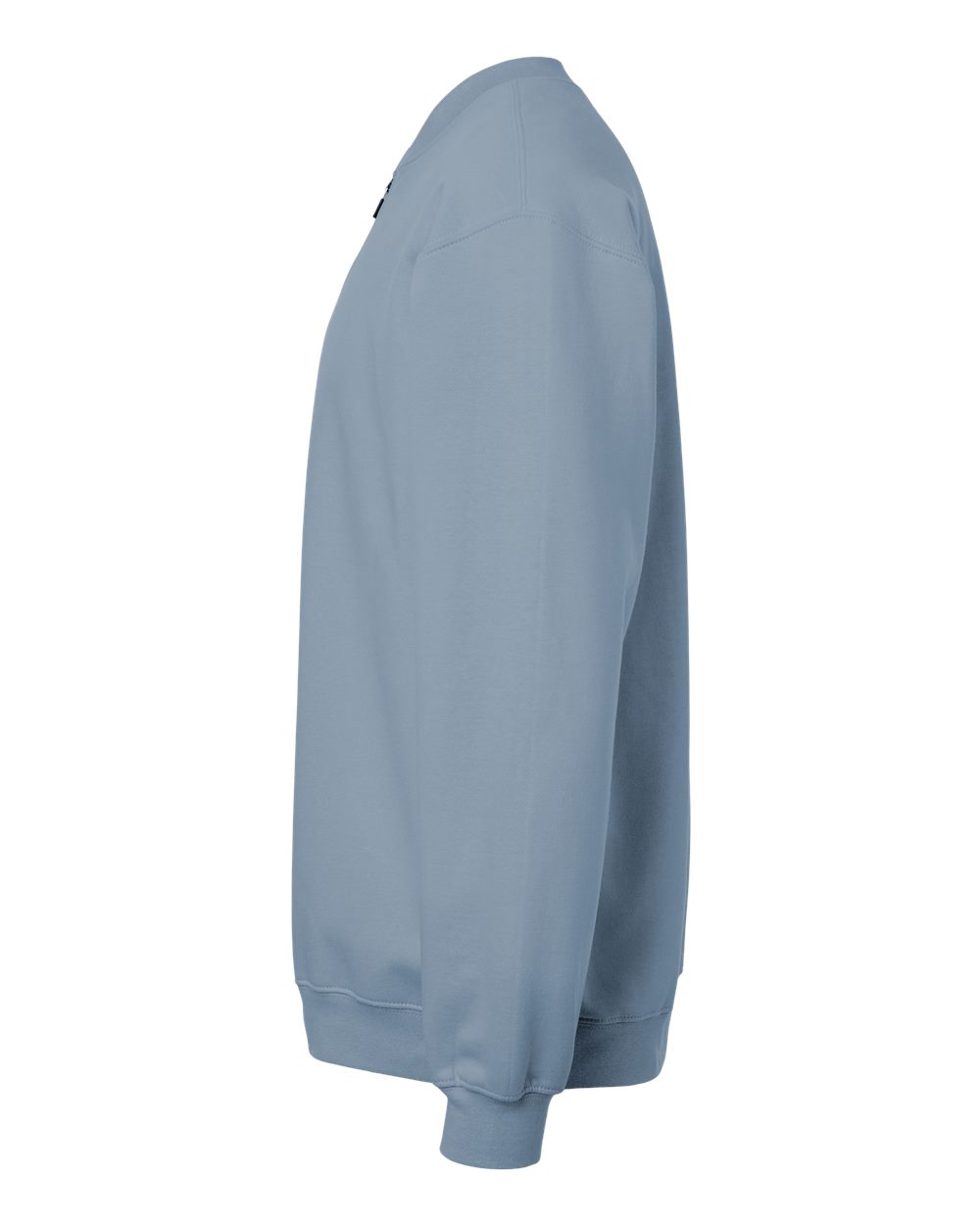 Left View of Stone Blue Softstyle® Midweight 1/4 Zip Sweatshirt - SF008