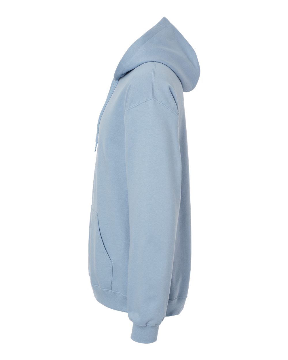 Left View of Stone Blue Softstyle® Midweight Hooded Sweatshirt - SF500