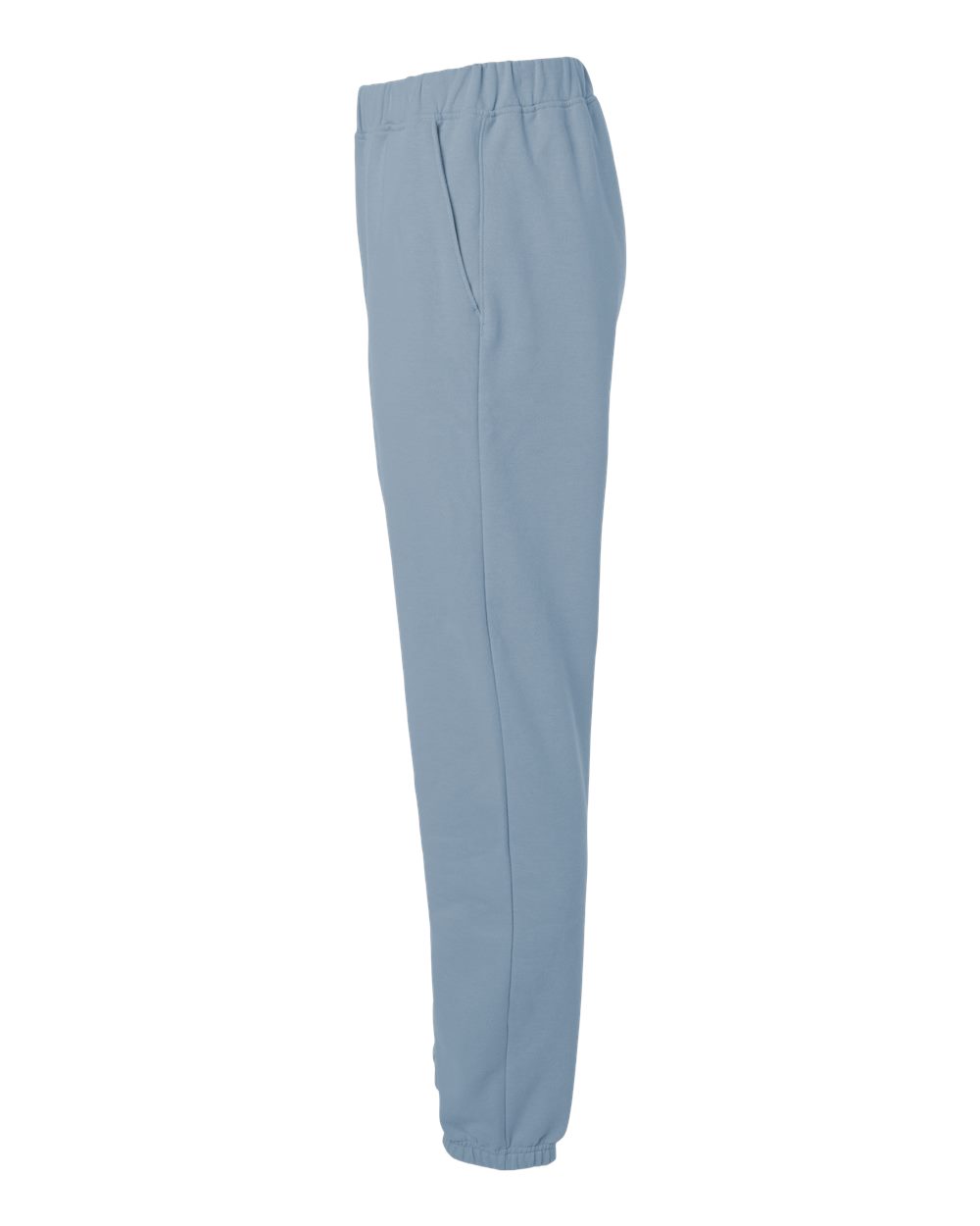 Left View of Stone Blue Softstyle® Midweight Pocket Sweatpants - SF100