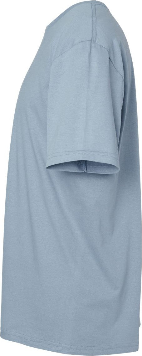 Left View of Stone Blue Softstyle® T-Shirt - 64000