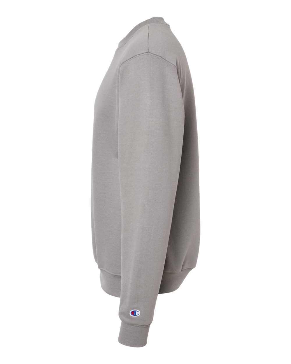 Left View of Stone Grey Powerblend® Crewneck Sweatshirt - S600