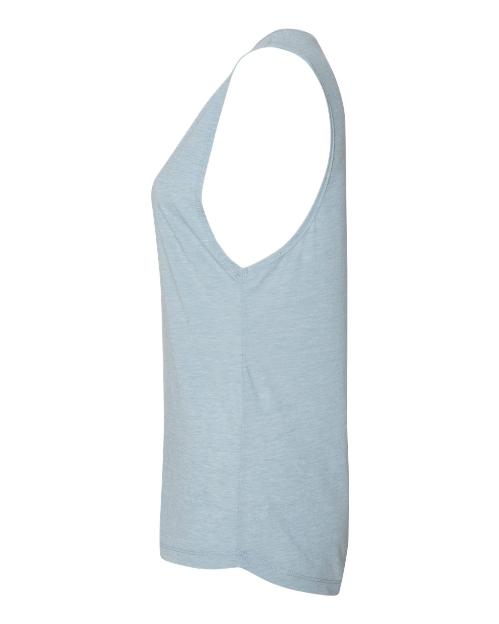 Left View of Stonewash Denim Women’s Festival Muscle Tank - 5013