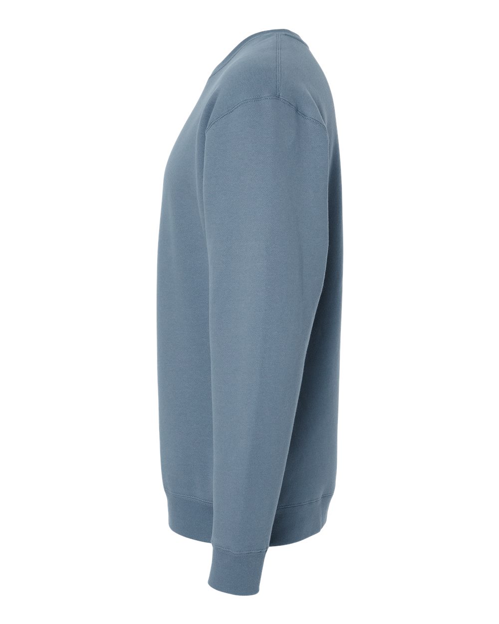 Left View of Storm Blue Heavyweight Crewneck Sweatshirt - IND3000