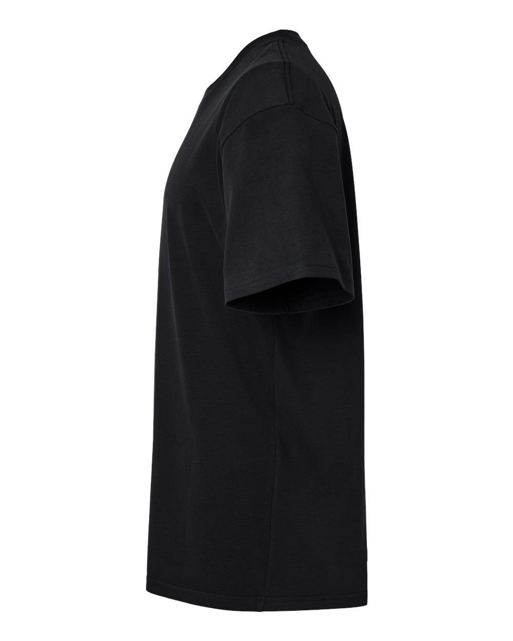 Left View of Sueded Black Sueded Cloud Jersey Tee - 5389