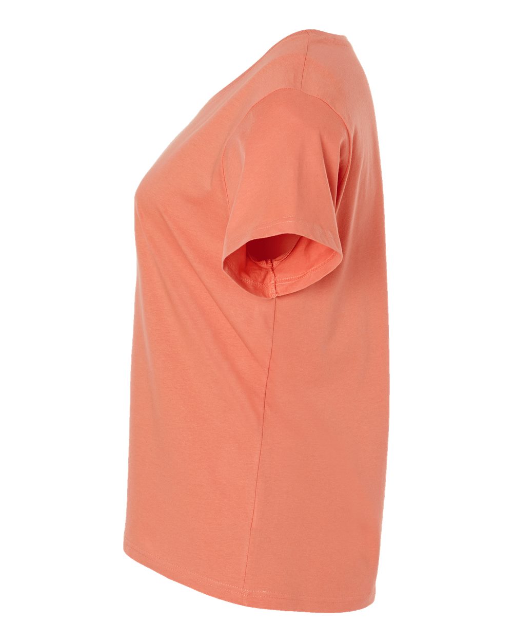 Left View of Sunset Curvy Collection Women's Fine Jersey Tee - 3816