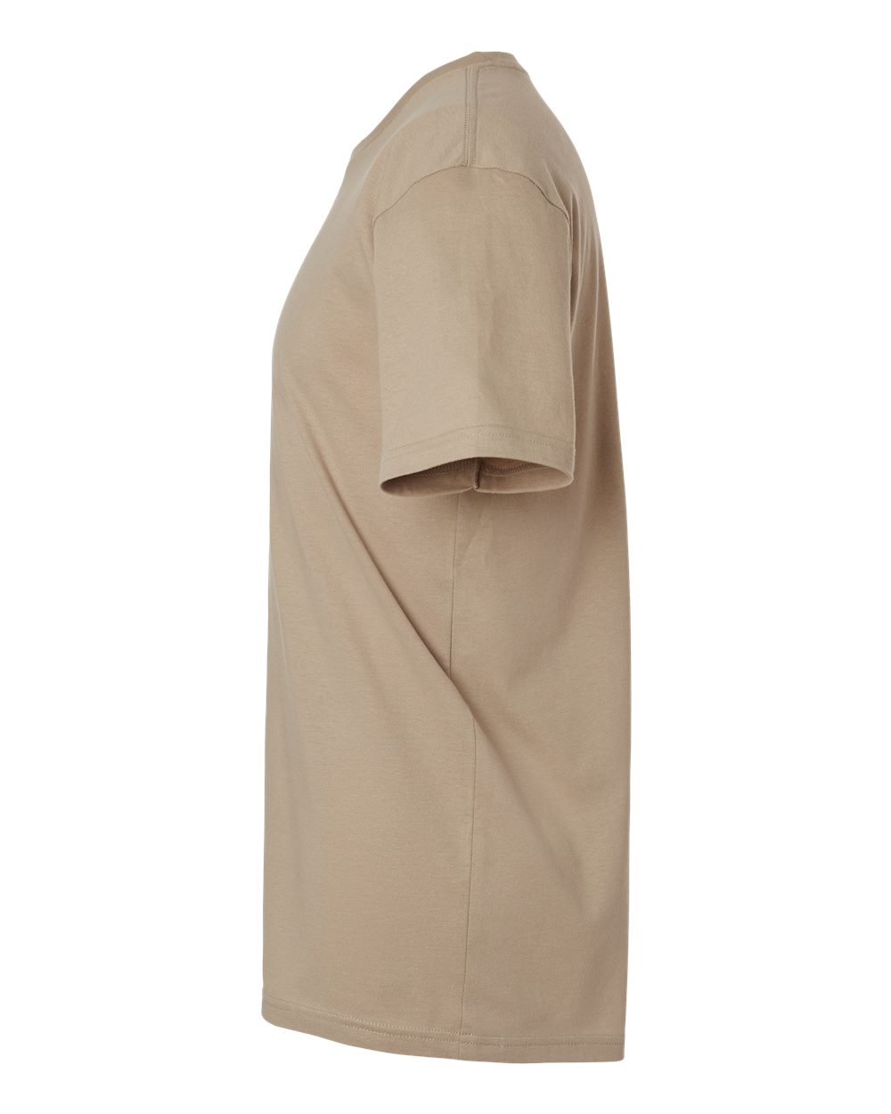 Left View of Tan Cotton T-Shirt - 3600