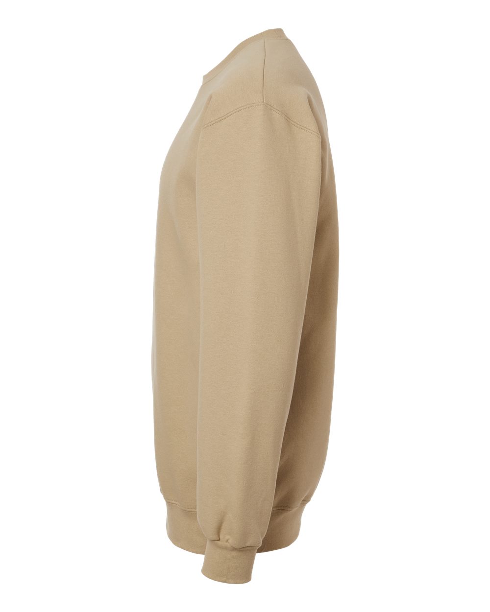 Left View of Tan Hammer™ Maxweight Crewneck Sweatshirt - 19000