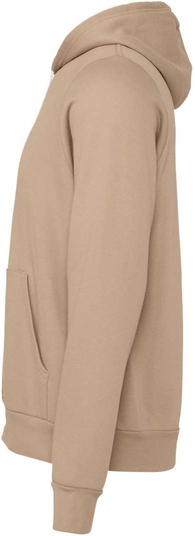Left View of Tan Sponge Fleece Hoodie - 3719