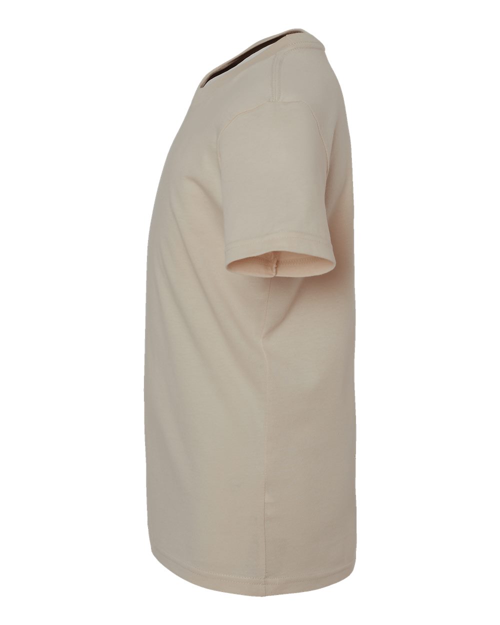 Left View of Tan Youth Jersey Tee - 3001Y