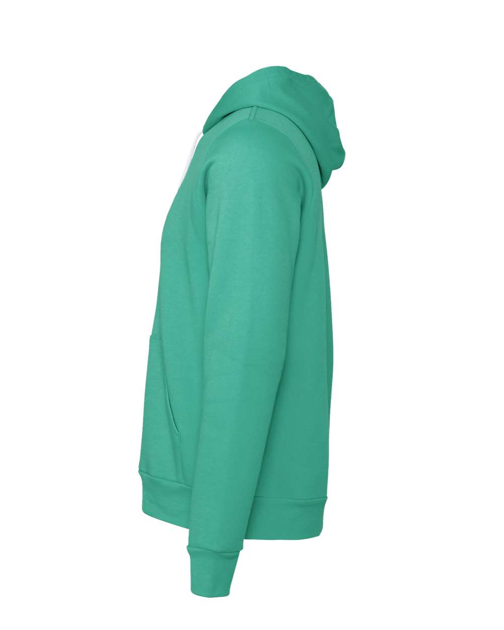 Left View of Teal Sponge Fleece Hoodie - 3719