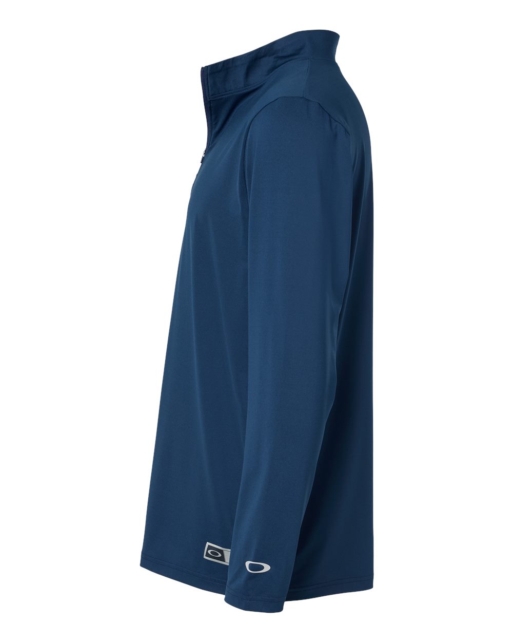 Left View of Team Navy Team Issue Podium Quarter-Zip Pullover - FOA402997