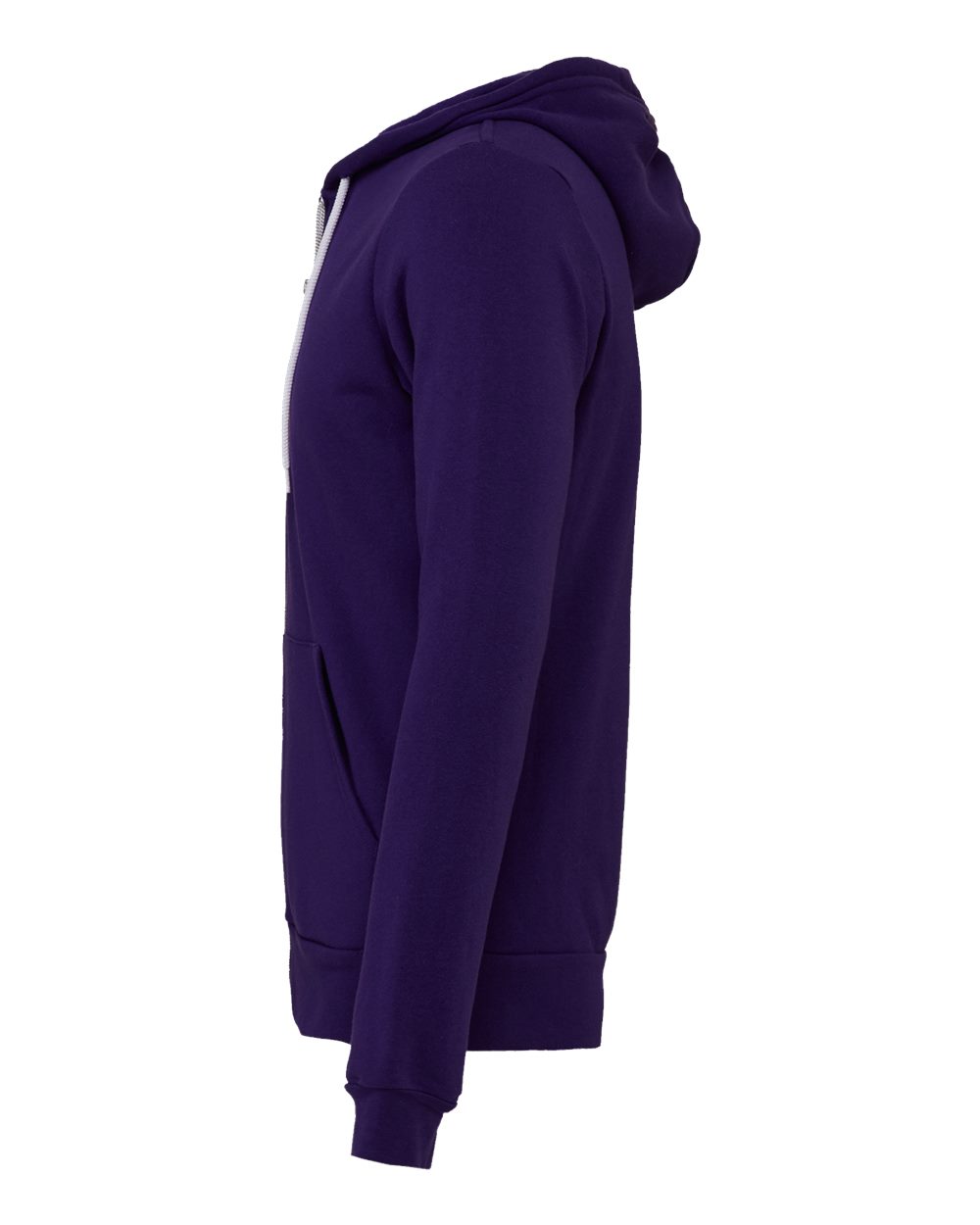 Left View of Team Purple Sponge Fleece Full-Zip Hoodie - 3739