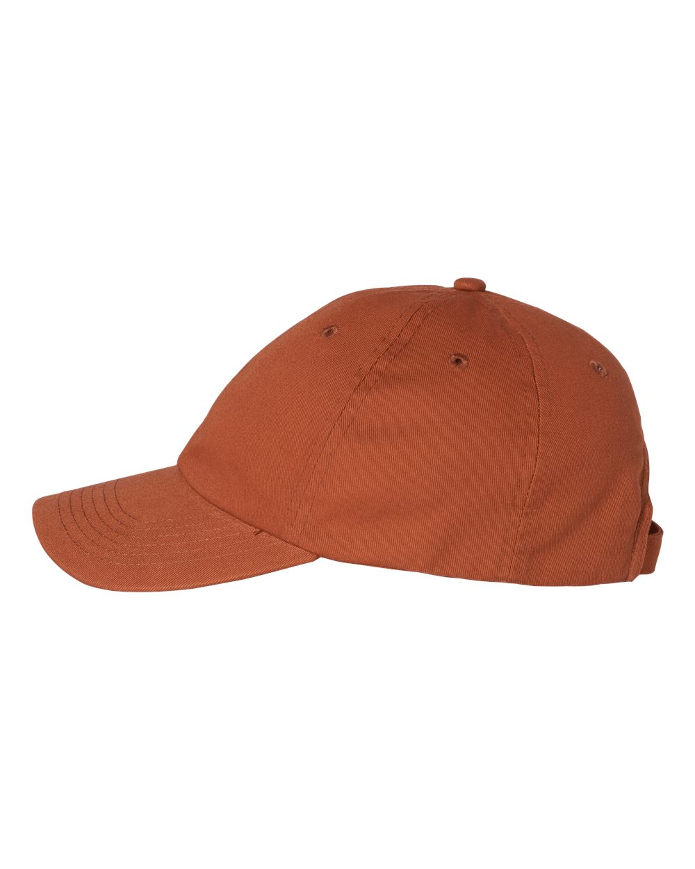 Left View of Texas Orange Bio-Washed Classic Dad Hat - VC300A