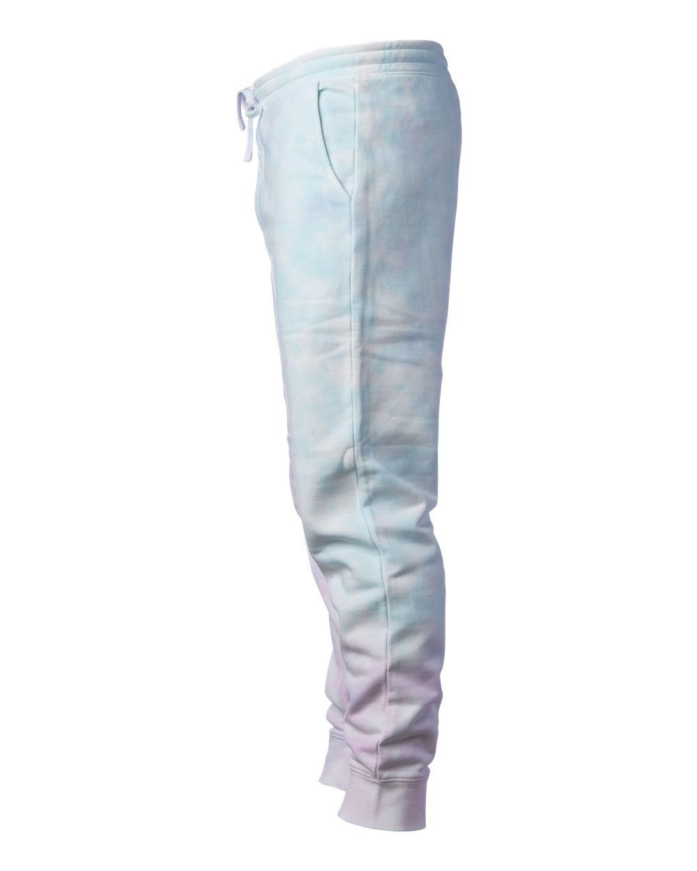 Left View of Tie Dye Cotton Candy Tie-Dyed Fleece Pants - PRM50PTTD