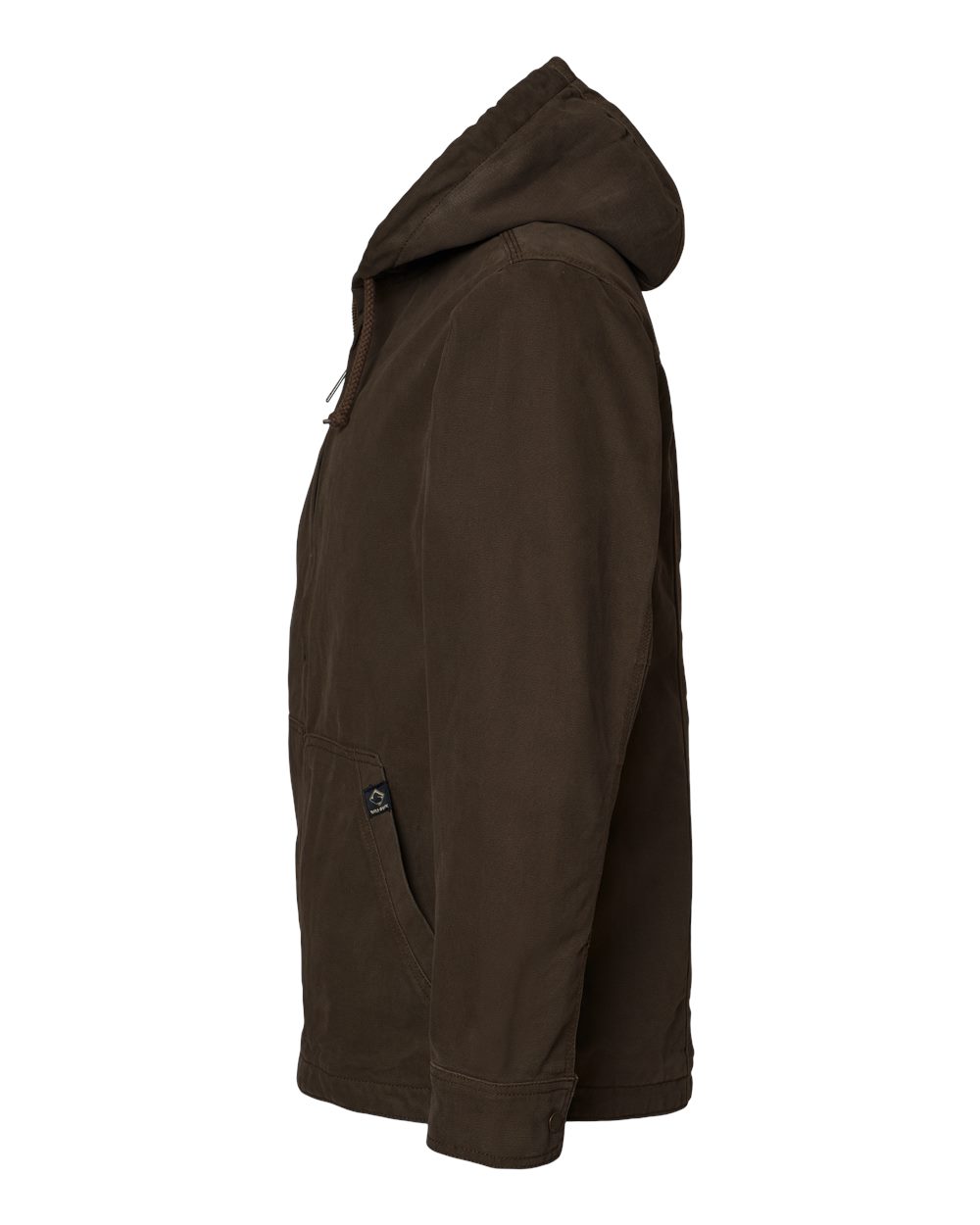 Left View of Tobacco Laredo Boulder Cloth™ Canvas Jacket with Thermal Lining - 5090