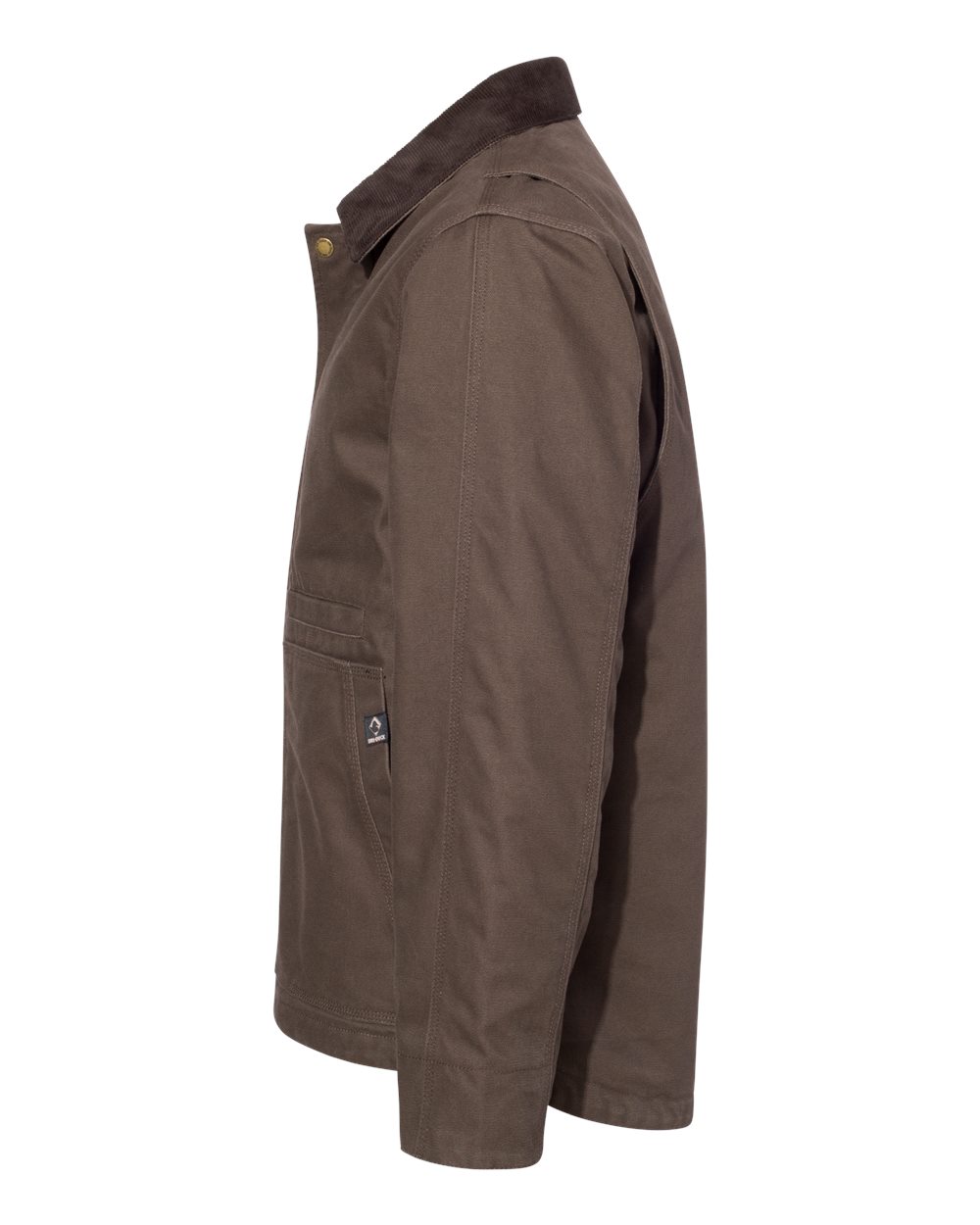 Left View of Tobacco Rambler Boulder Cloth Jacket - 5091