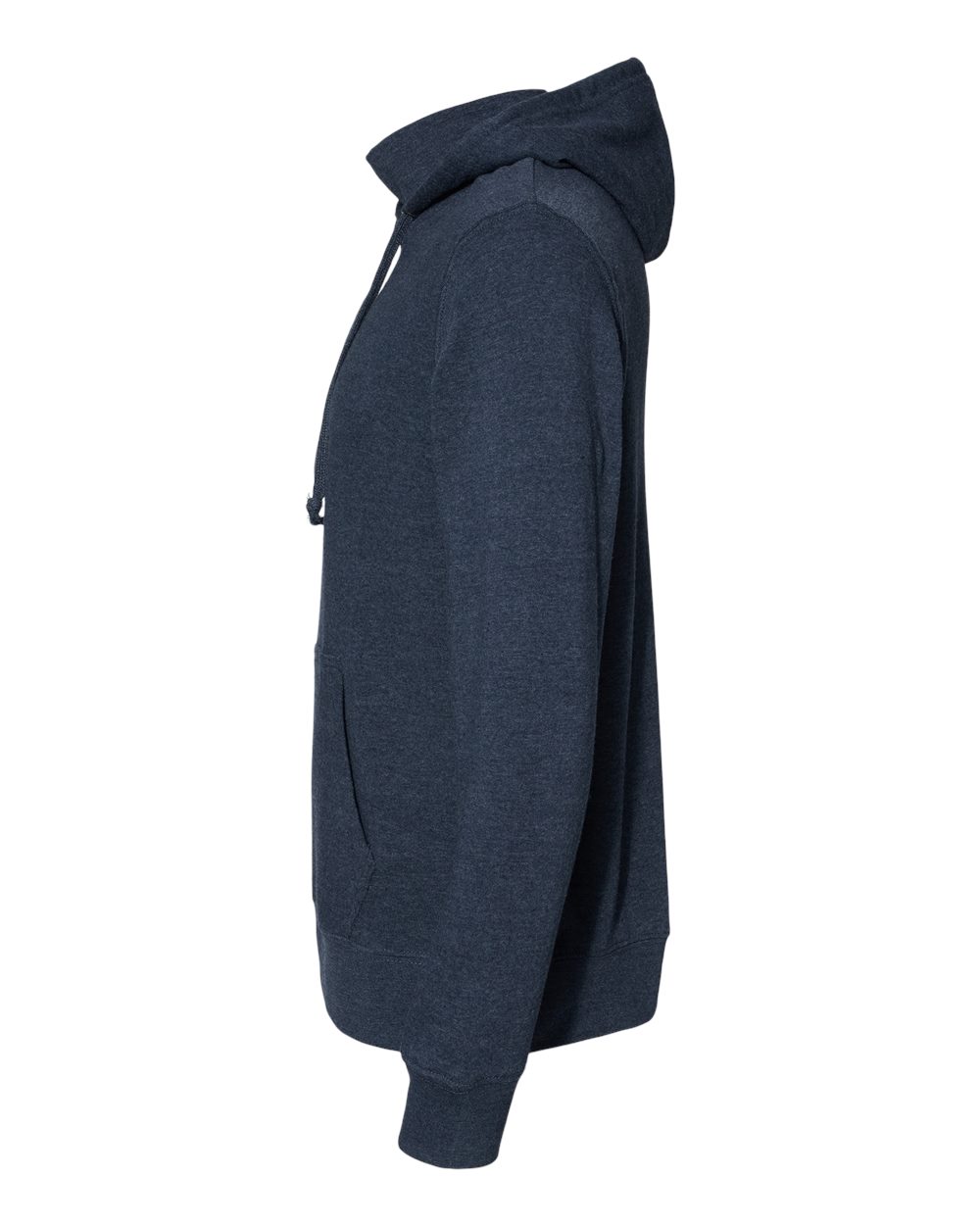 Left View of True Navy Heather Gaiter Fleece Hooded Sweatshirt - 8879