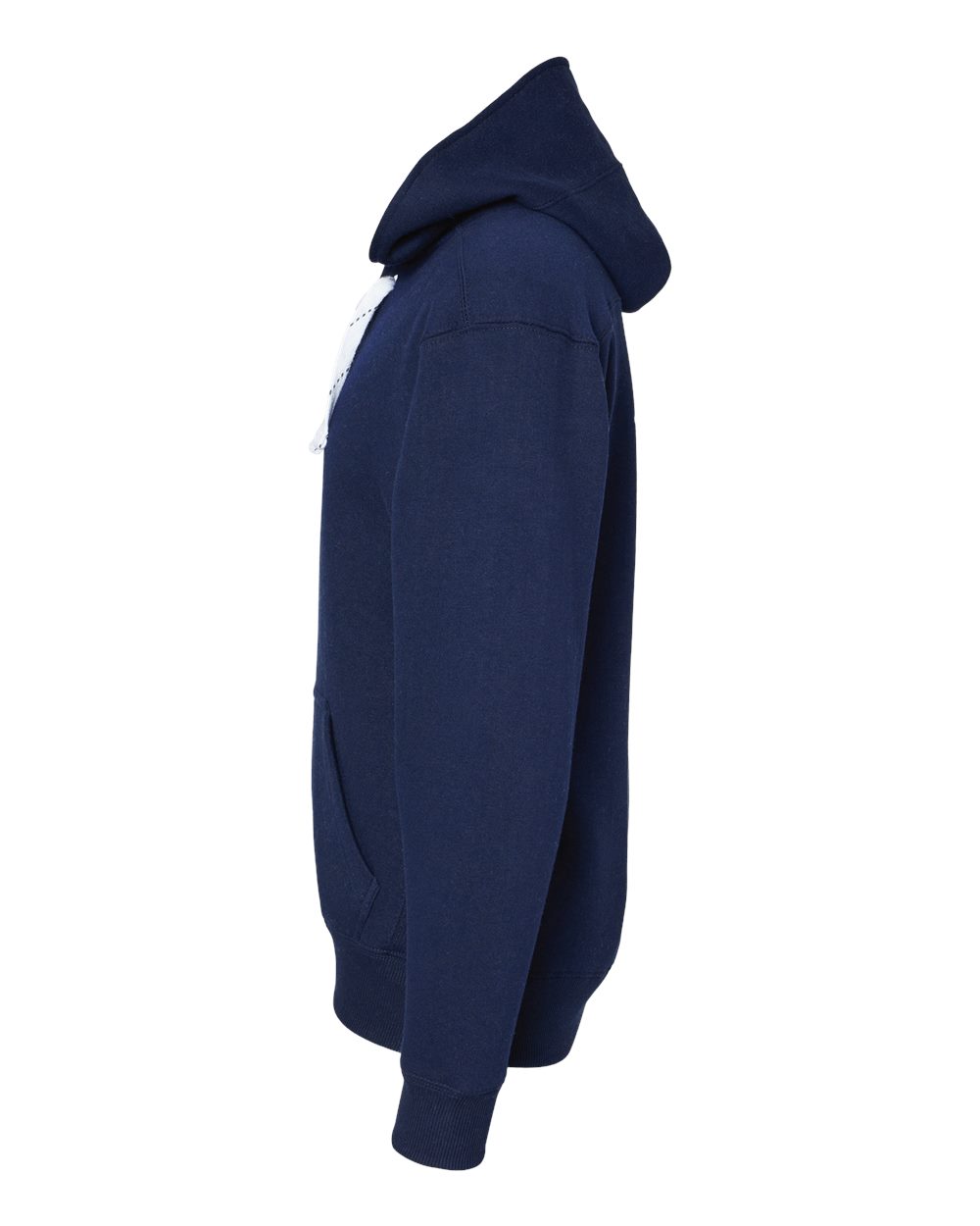 Left View of True Navy Sport Lace Hooded Sweatshirt - 8830