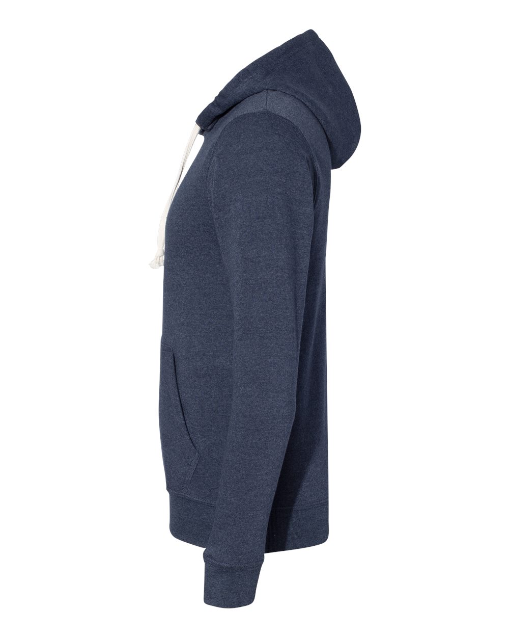 Left View of True Navy Triblend Triblend Fleece Hooded Sweatshirt - 8871