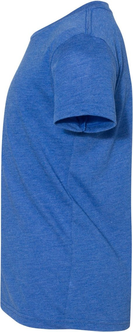 Left View of True Royal Triblend Youth Triblend Tee - 3413Y