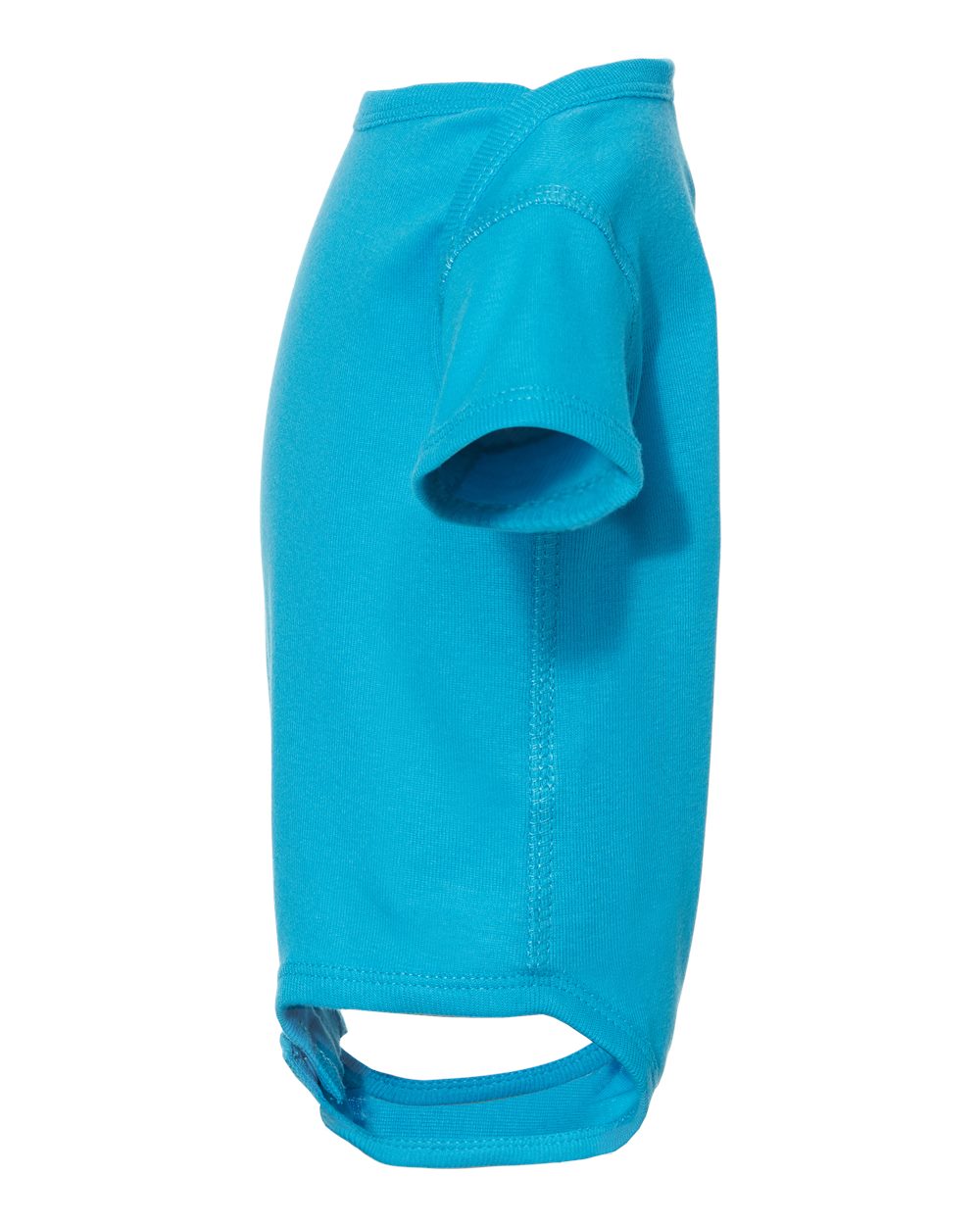 Left View of Turquoise Infant Baby Rib Bodysuit - 4400