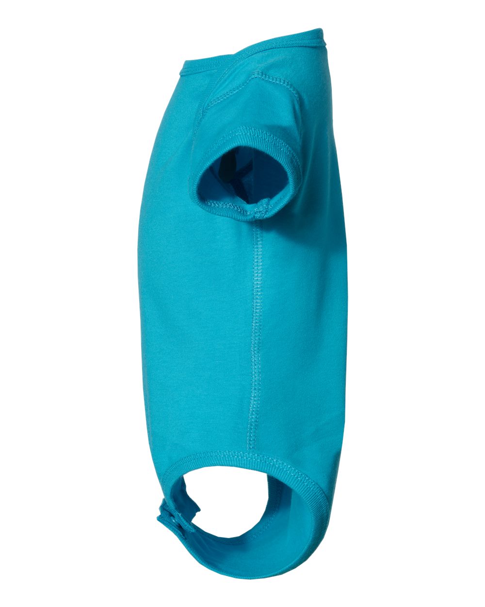 Left View of Turquoise Infant Fine Jersey Bodysuit - 4424